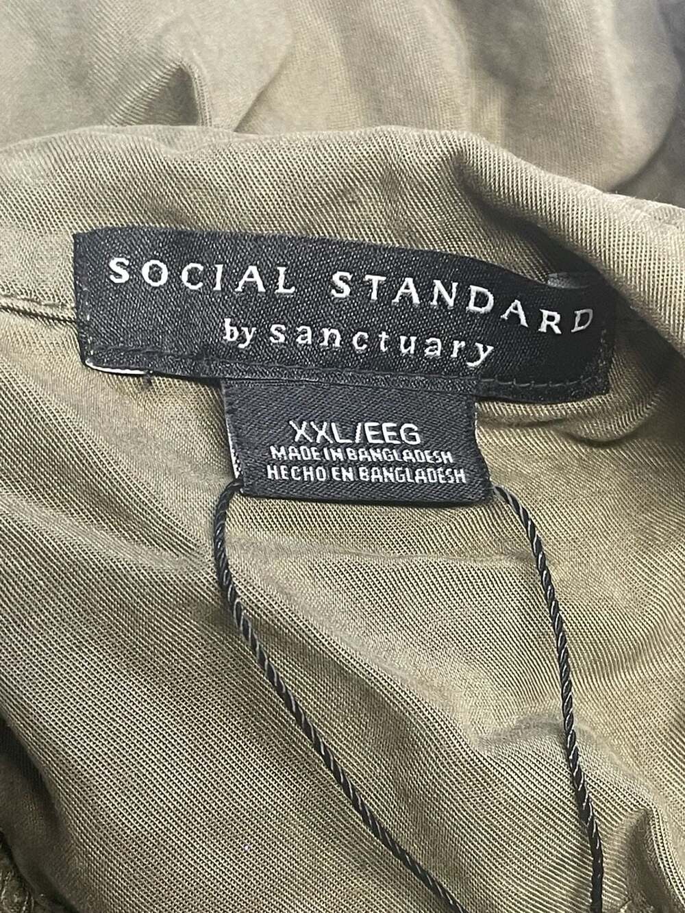 Social Standard by Sanctuary Olive Green Utility Jacket XXL - Picture 4 of 5